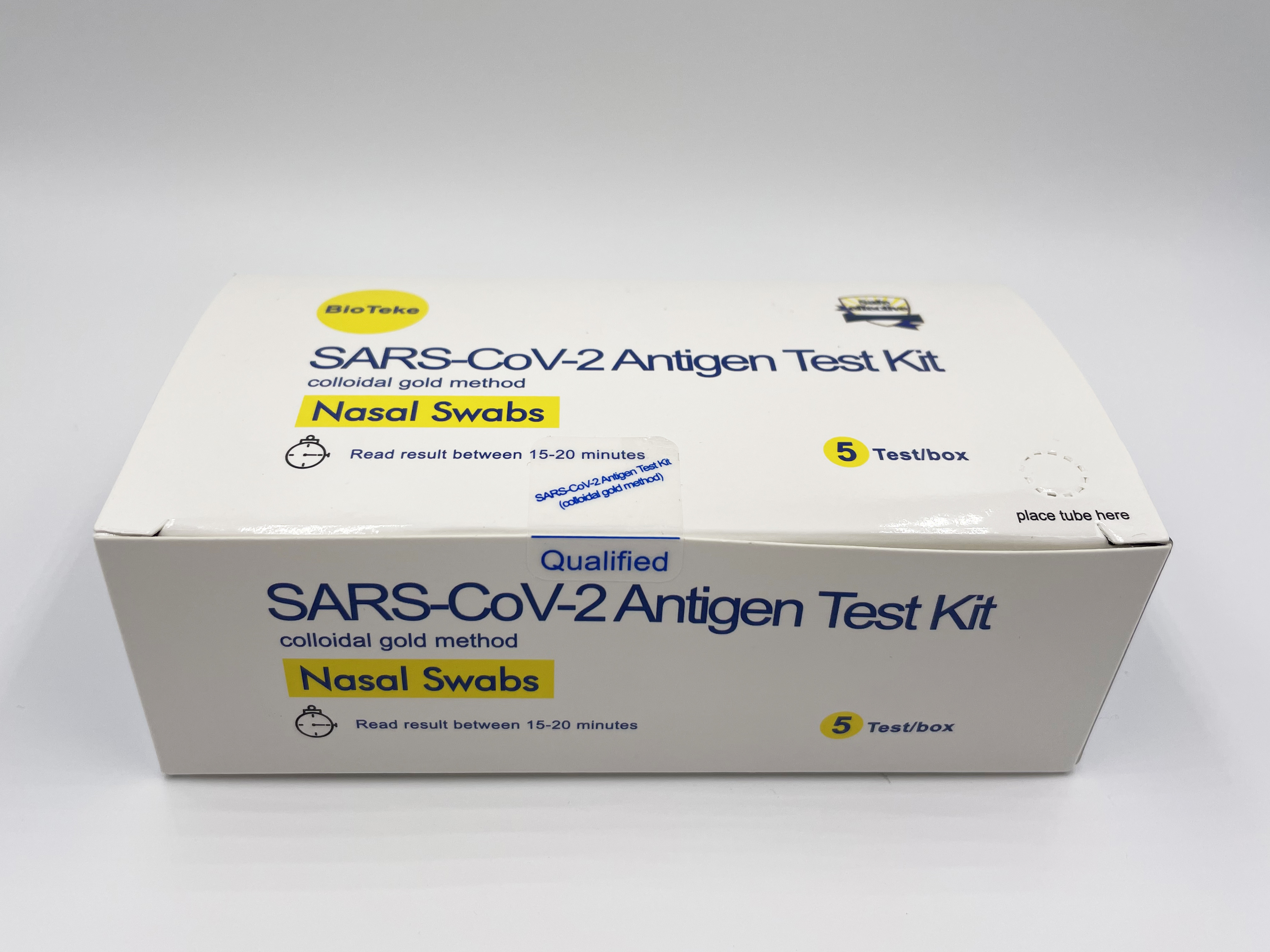 工厂供应鼻前拭子RADT SARS-CoV-2抗原检测试剂盒(每盒5次)